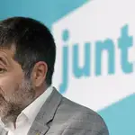 El secretario general de JxCat, Jordi Sànchez, durante una rueda de prensa