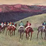&quot;Carreras de caballos en un paisaje&quot;, de Degas