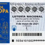 Décimo del Sorteo Extraordinario del Día de Europa de la Lotería Nacional de hoy, domingo 9 de mayo