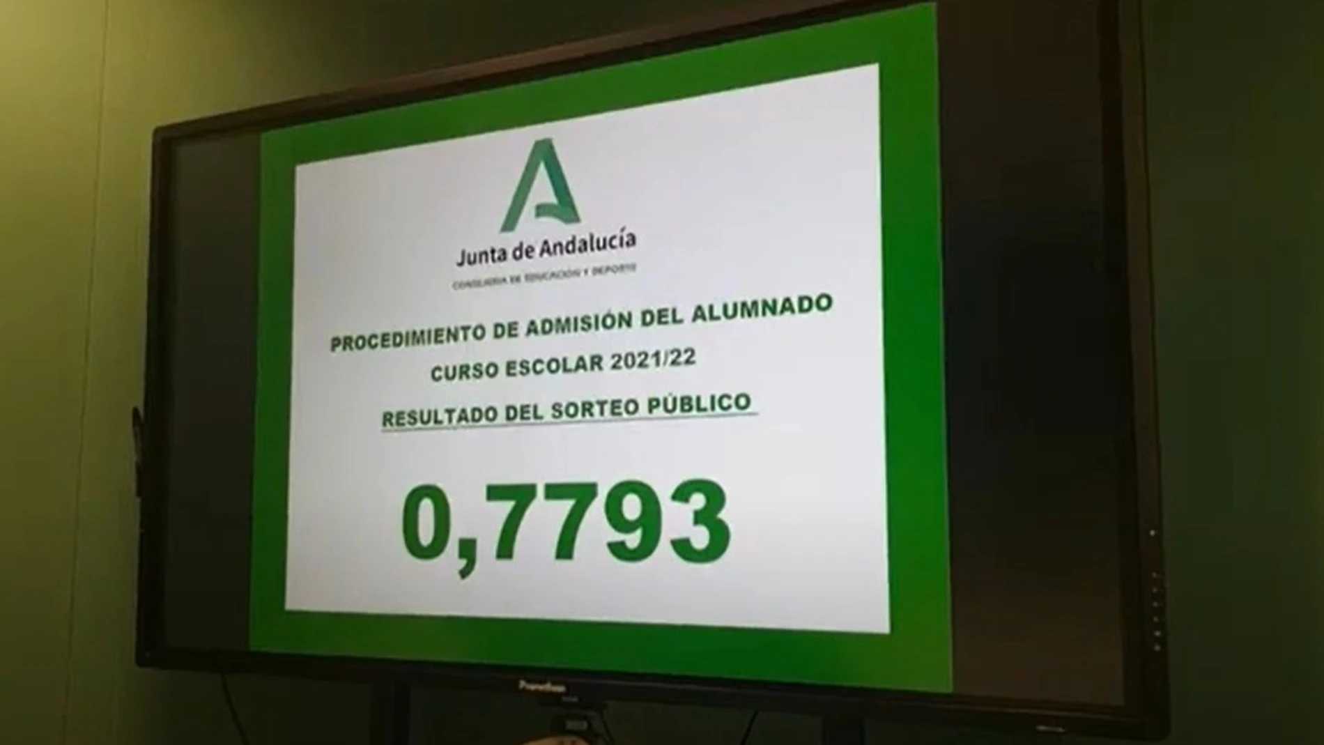 El número 0,7793 resolverá los casos de empate para la escolarización 2021/22