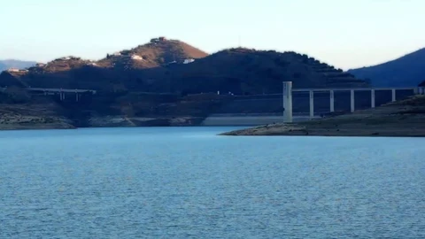 Embalse y pantano de La Viñuela, en este municipio de la provincia de Málaga