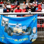 Aficionados de Fernando Alonso en el pasado Gran Premio de España