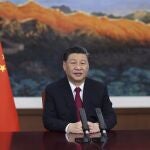 FILE - In this April 20, 2021 file photo released by Xinhua News Agency, Chinese President Xi Jinping delivers a keynote speech via video for the opening ceremony of the Boao Forum for Asia (BFA) Annual Conference, in Beijing. A seven-month investigation by the Associated Press and the Oxford Internet Institute, a department at Oxford University, found that the rise of Chinese diplomats on Twitter has been powered by an army of apparently fake accounts that have retweeted their posts tens of thousands of times. The move onto Western social media comes as China wages a war for influence â€“ both at home and abroad -- on the internet, which President Xi Jinping has called â€œthe main battlefieldâ€ for public opinion. (Ju Peng/Xinhua via AP, File )