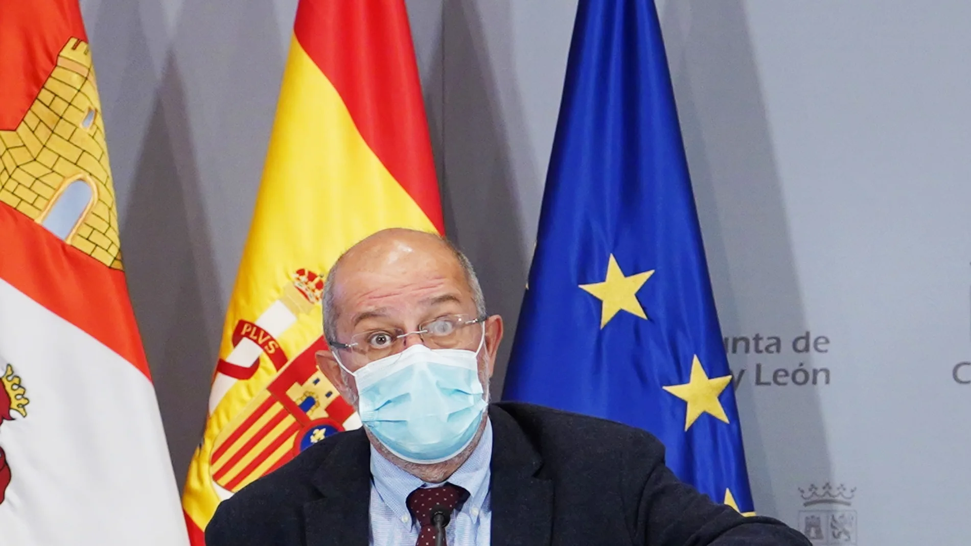 El vicepresidente de la Junta, Francisco Igea, durante la rueda de prensa tras el Consejo de Gobierno