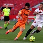 Gonçalo Guedes con el Valencia frente al Sevilla.