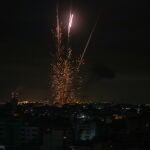 Misiles lanzados por Hamas desde Gaza contra territorio israelí
