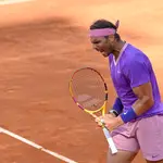 Rafael Nadal celebra su triunfo ante Opelka en semifinales