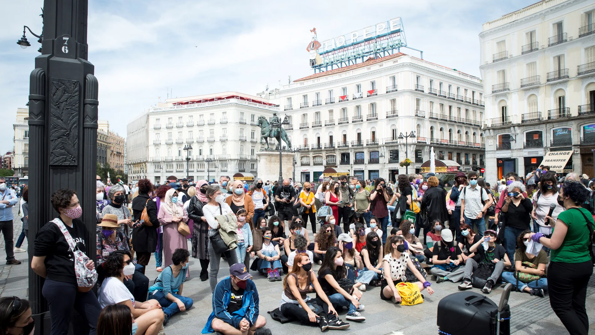 Debate 'Del 15M a las huelgas feministas' organizado por Feministas en acción este sábado en la Puerta del Sol