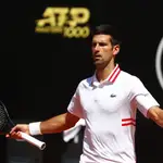 Djokovic, durante su partido de cuartos de final de Roma ante Djokovic