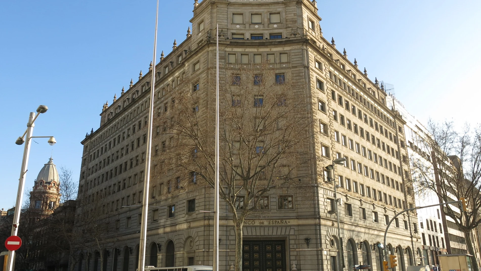 Sede del Banco de España en la plaza Cataluña de Barcelona