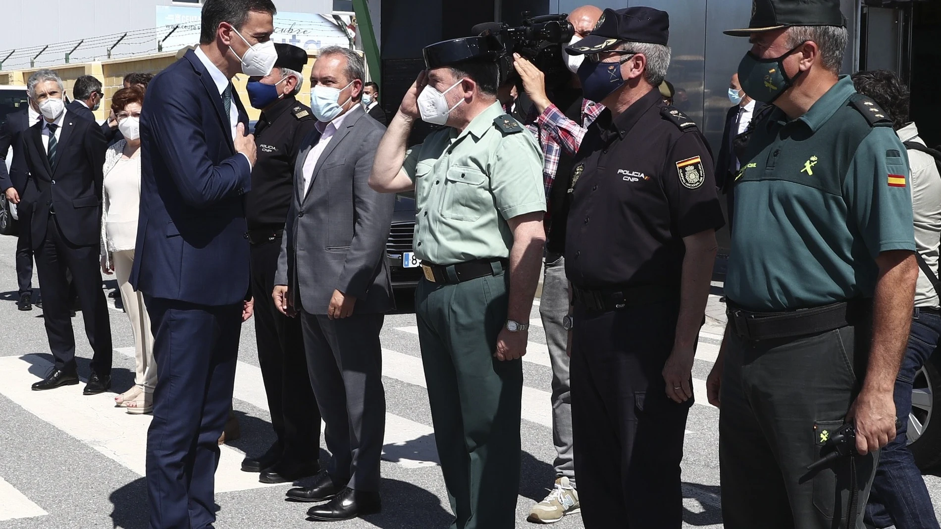 El presidente del Gobierno, Pedro Sánchez, ayer durante su visita a Ceuta tras la crisis migratoria