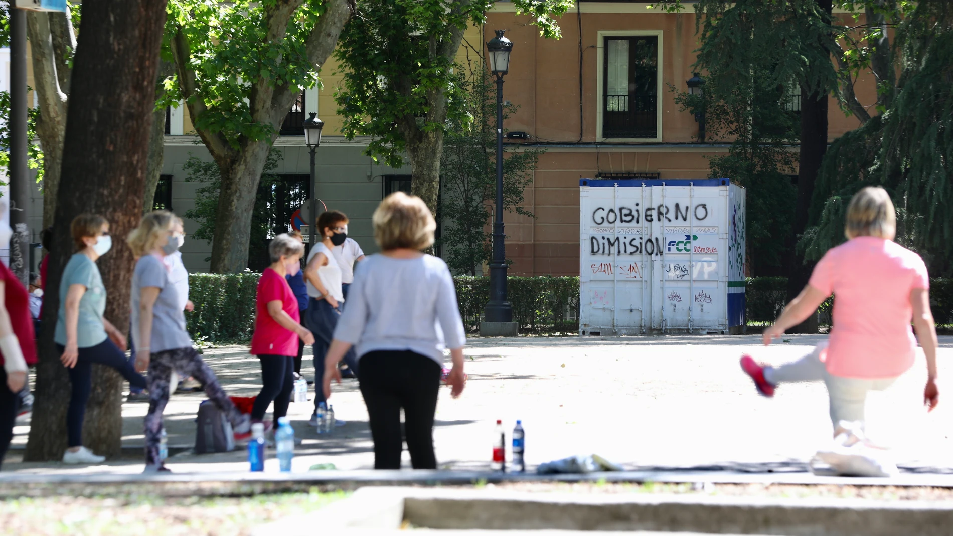 Un grupo de jubilados en Madrid