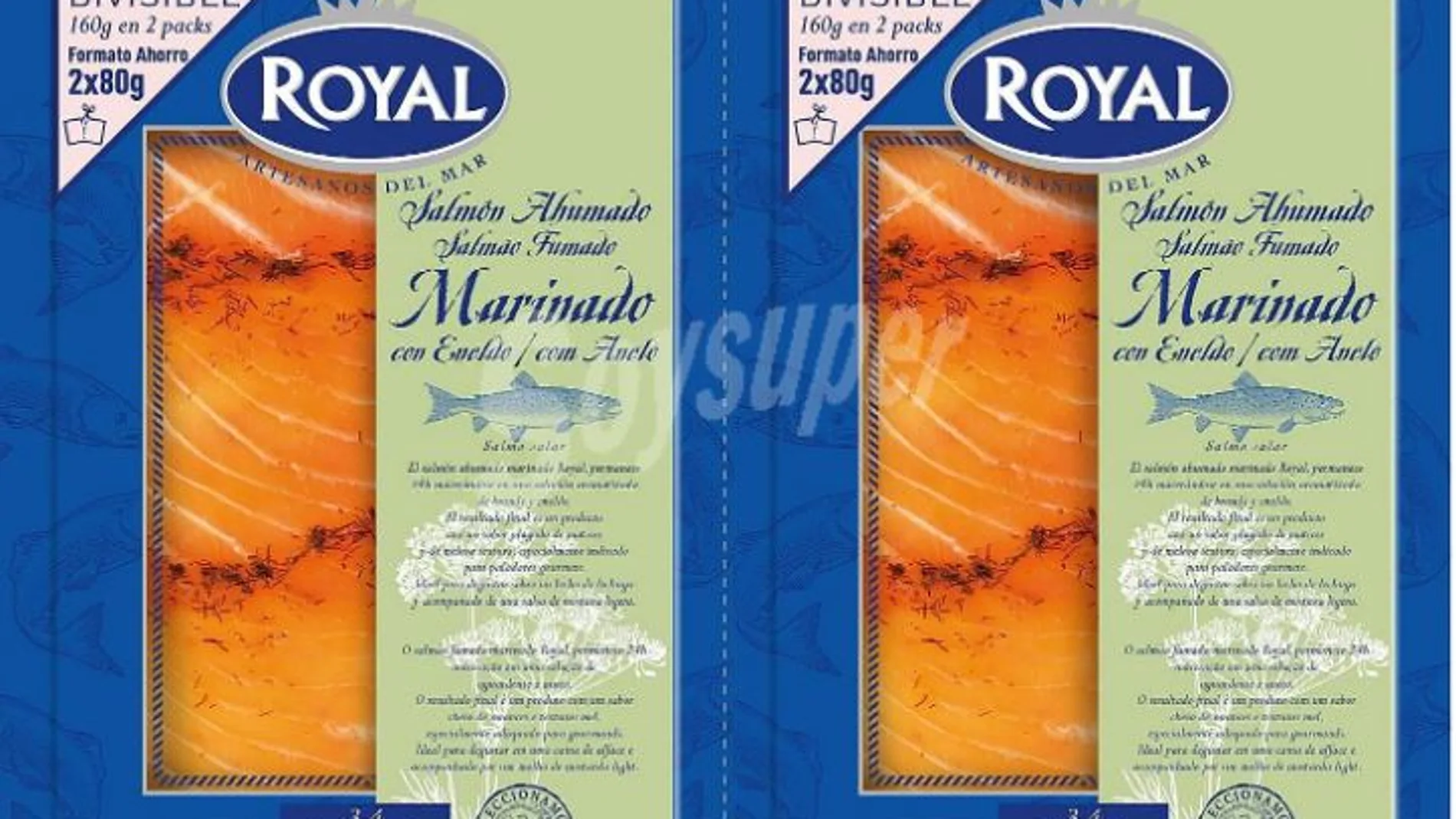 Sanidad no ha confirmado ningún caso asociado al consumo del salmón ahumado marinado con eneldo de 80 gramos, de la marca Royal,