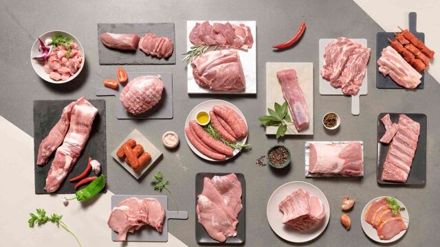 Carne de cerdo en diferentes formatos