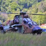 Helicóptero "Tigre" español tras el accidente