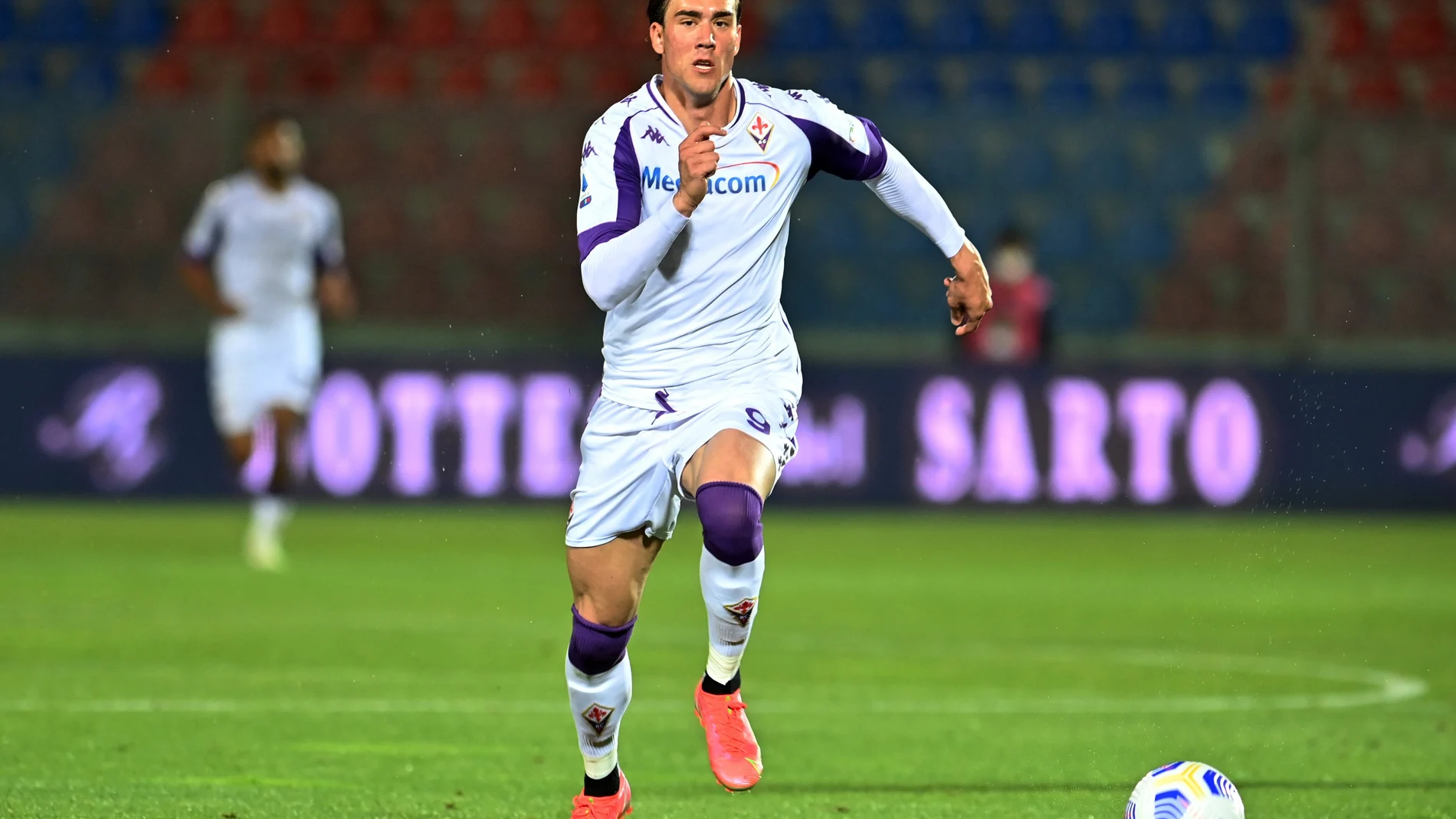 Dusan Vlahovic con la Fiorentina.
