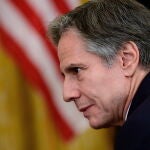 El secretario de Estado de EE UU Antony Blinken antes de una comparecencia el pasado 21 de mayo