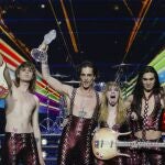 Los componentes de la banda Maneskin, ganadores del Festival de Eurovisión