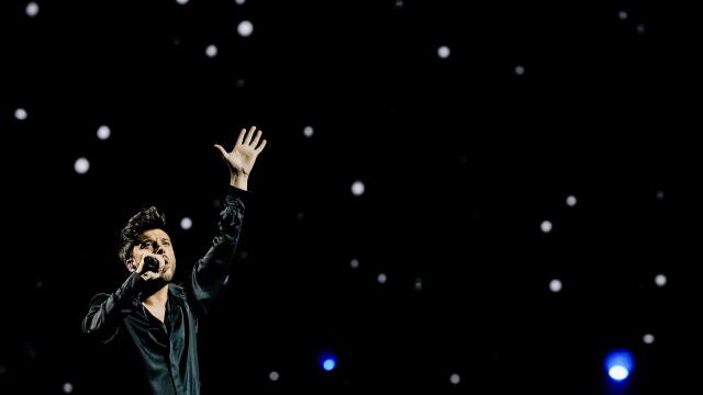 Blas Cantó en su actuación en la final