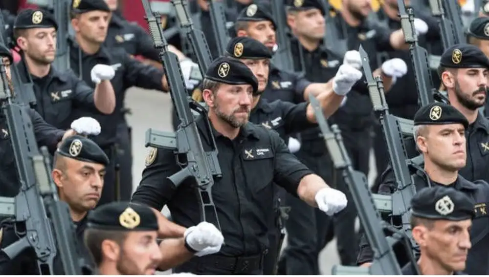 Imagen de archivo de guardias civiles del GRS durante un desfile