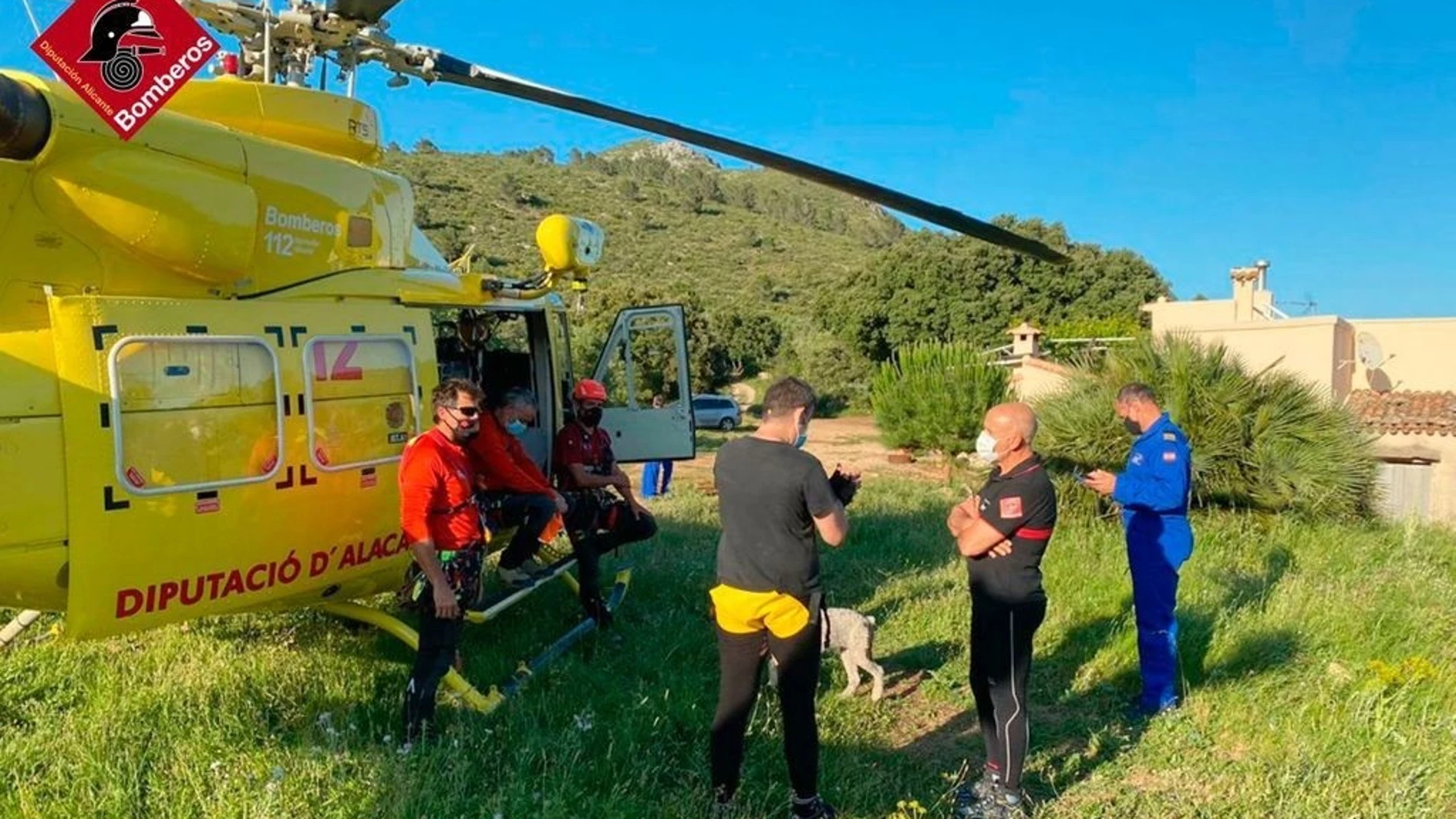 Rescatan al escalador en La Vall de Laguart (Alicante)