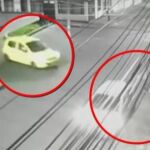 El taxista durante el trayecto en el que Laura Quintero fue agredida en Bogotá