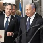 El secretario de Estado, Antony Blinken, habla durante una declaración conjunta con el primer ministro israelí, Benjamin Netanyahu, en la oficina del primer ministro