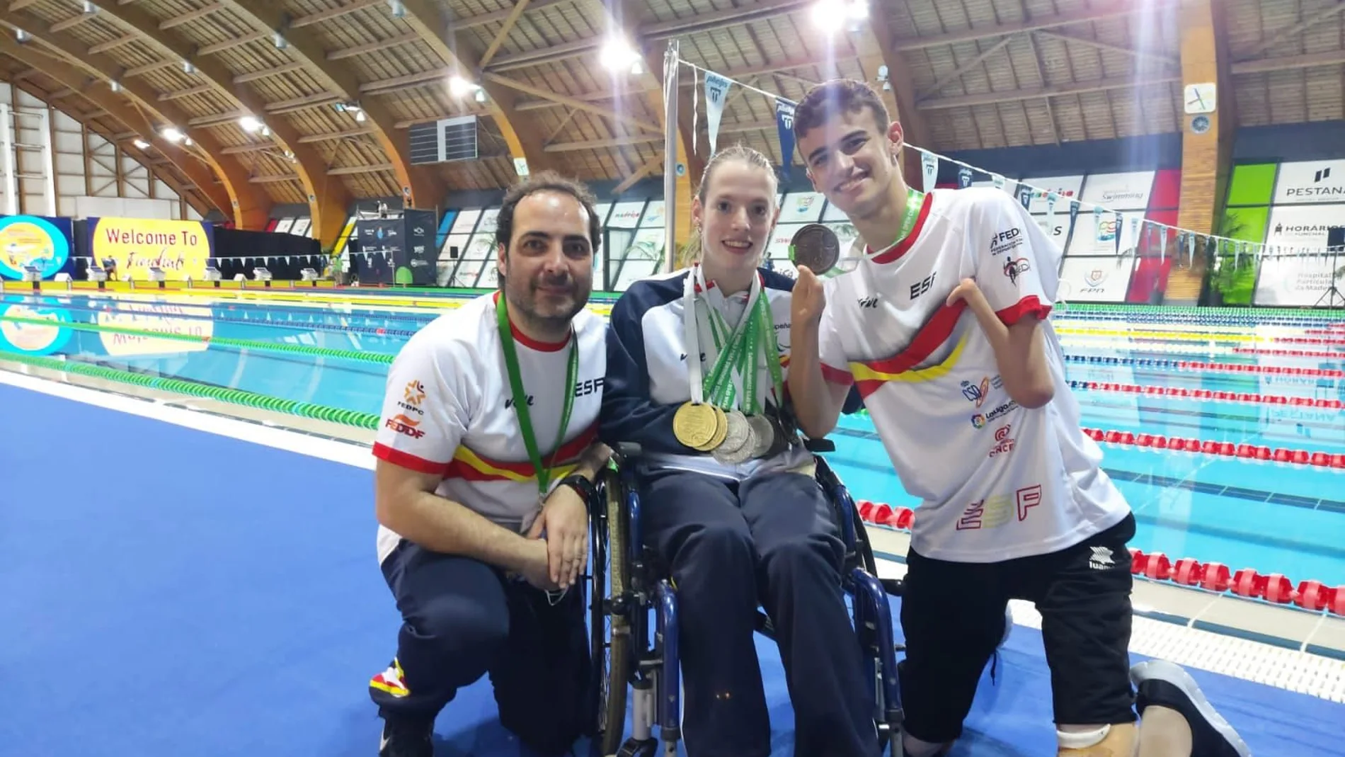Los paralímpicos Marta Fernández y Luis Huerta logran ocho medallas en el Campeonato de Europa de Natación
