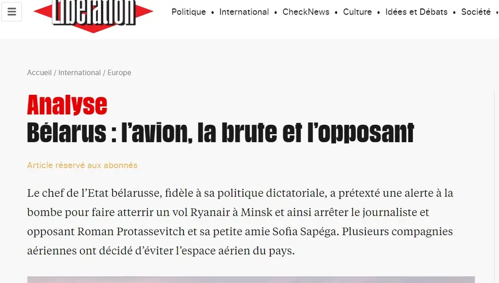 Artículo de Libération