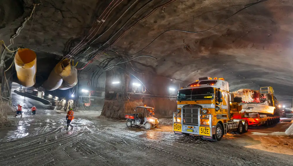 CPB Contractors (ACS) trabajando en el túnel de la autopista M4 East de WestConnex