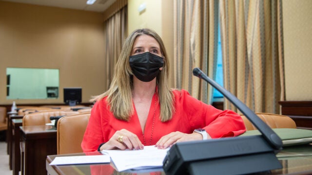 Alicia García durante su participación en la Comisión de Interior