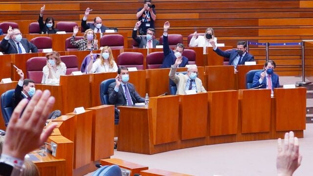 Votaciones en el pleno de las Cortes de Castilla y León