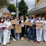 Protesta en Castellón de sanitarios contra la no renovación de contratos covid