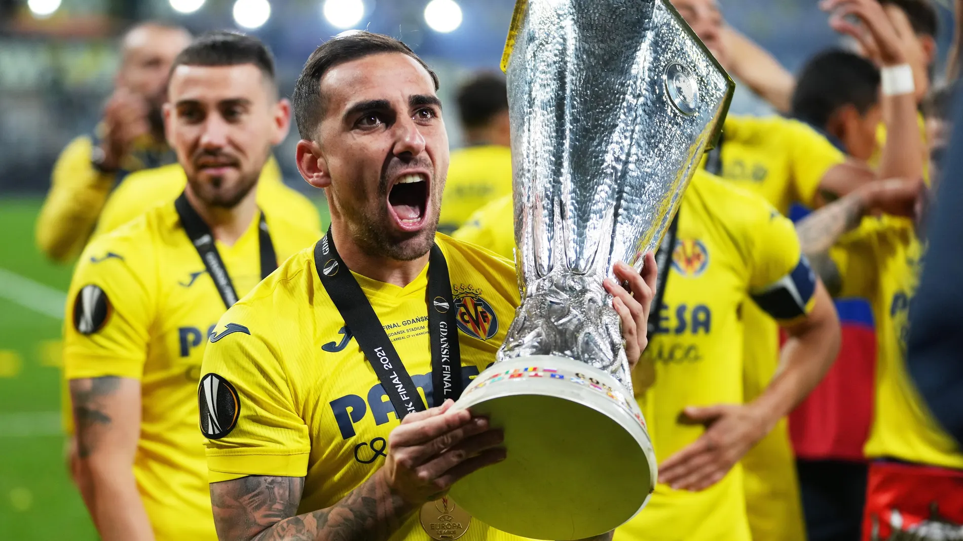 Paco Alcácer con el Villarreal.