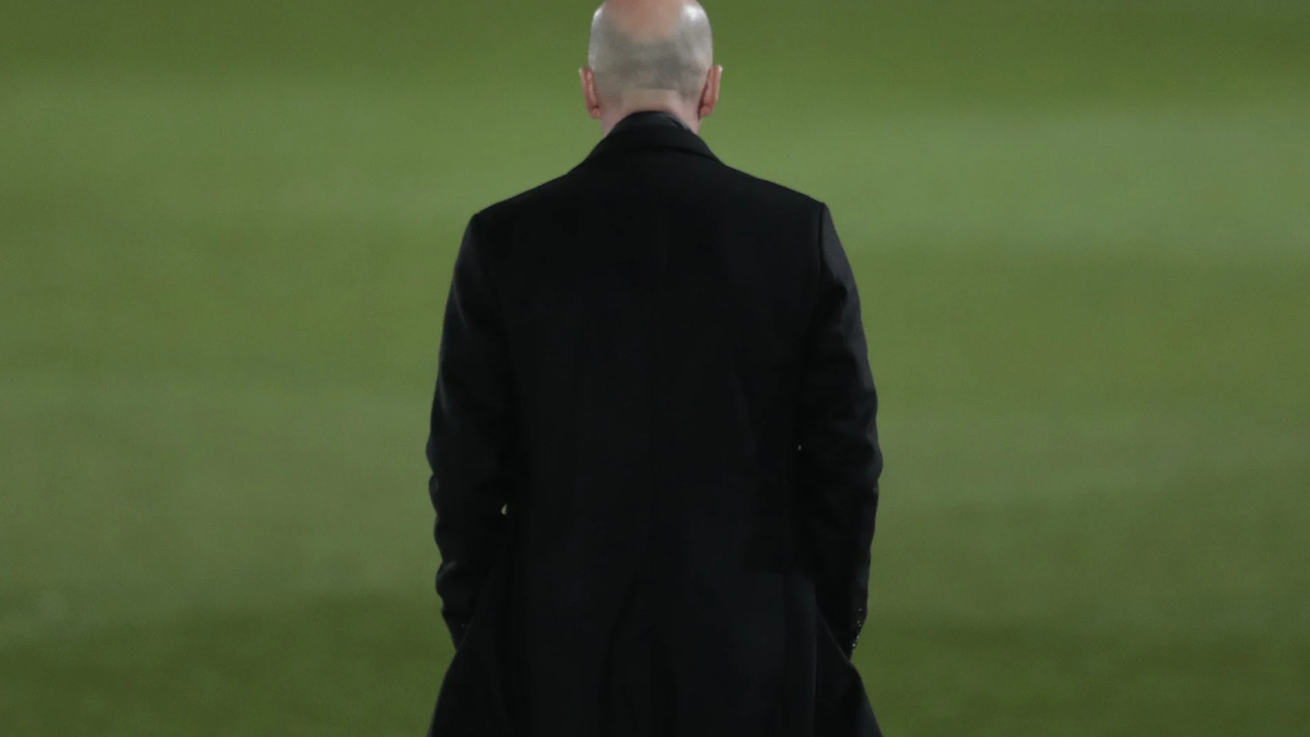 Zidane, en el último partido que dirigió al Real Madrid