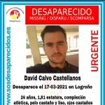 Cartel del joven desparecido encontrado muerto en Soria