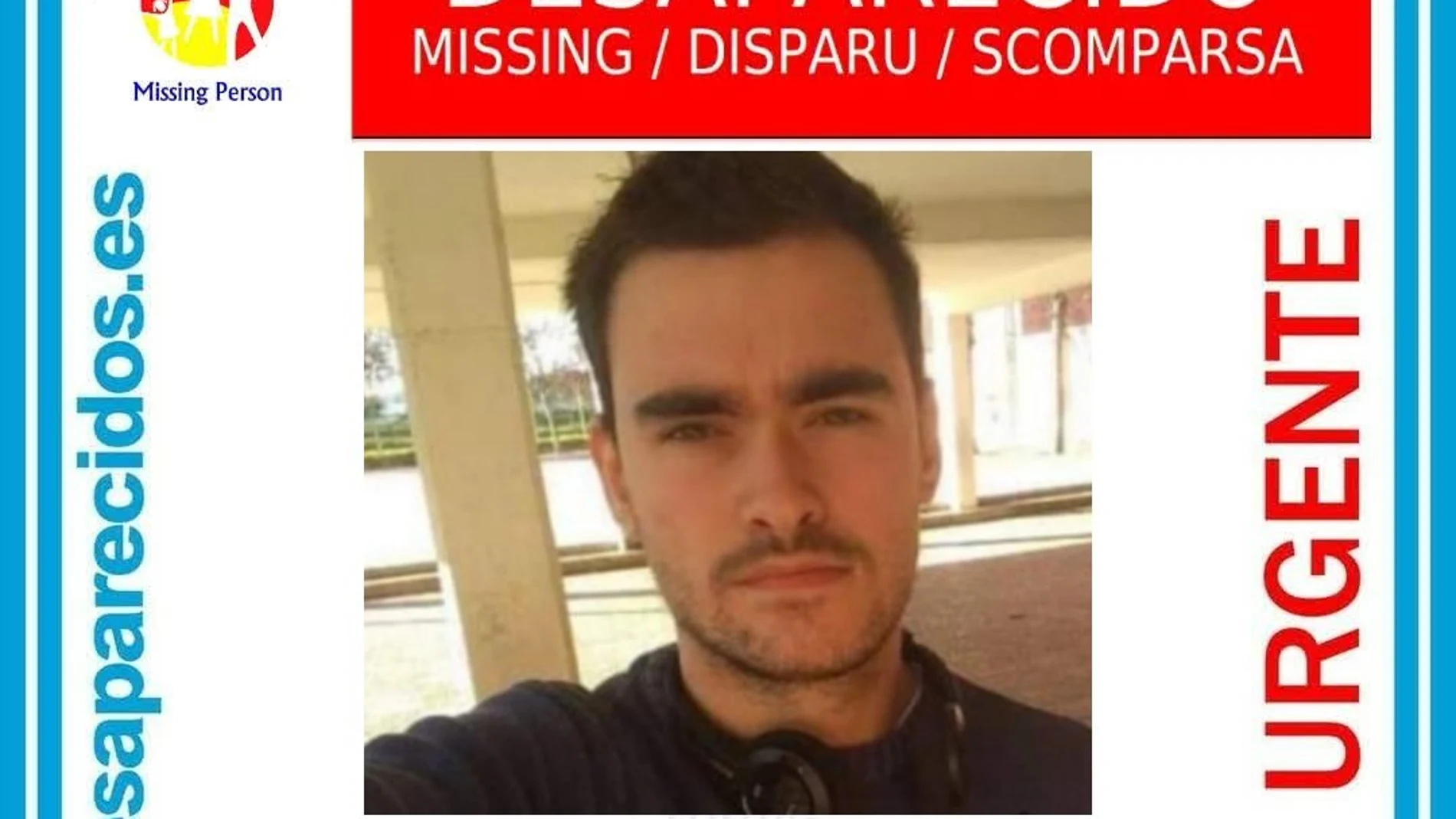 Cartel del joven desparecido encontrado muerto en Soria
