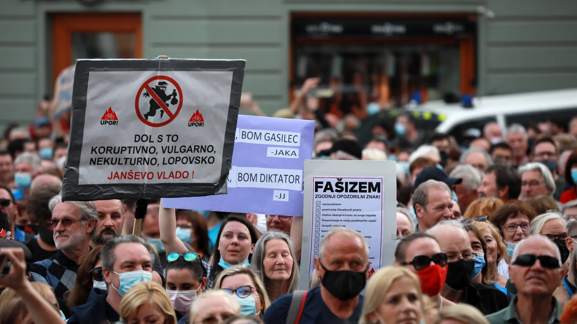 Imagen de archivo de una manifestación en Eslovenia