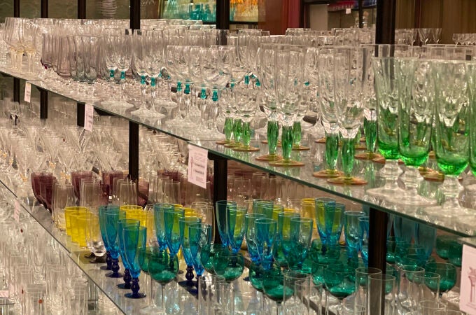 Imagen de archivo de unas copas de cristal de Murano