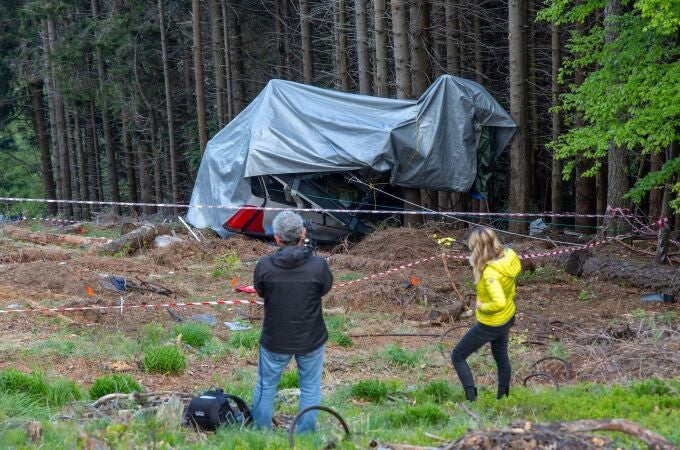 Teleférico de Stresa sinisestrado. En el accidente murieron catorce personas.31/05/2021