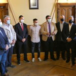 Recepción del Ayuntamiento de Ávila al jugador del Villarreal, Rubén Peña
