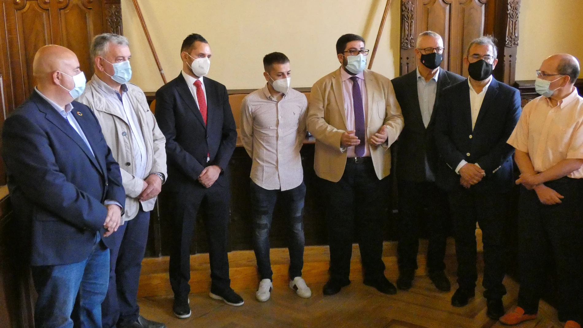 Recepción del Ayuntamiento de Ávila al jugador del Villarreal, Rubén Peña