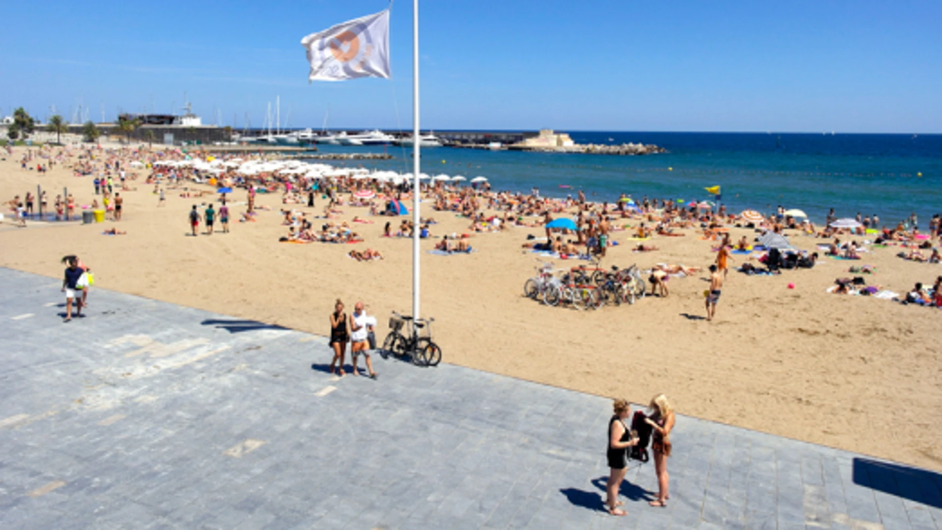 La playa del Somorrostro, en Barcelona