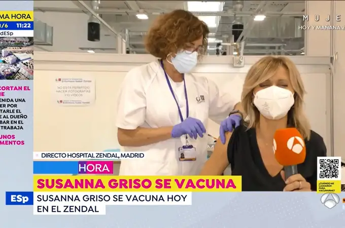 Susanna Griso se vacuna contra el coronavirus en directo en ‘Espejo Público’: “¡Qué maravilla, no molesta nada!”