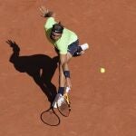 Rafa Nadal, durante su estreno en Roland Garros 2021 ante el australiano Popyrin