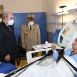 Brahim Ghali recibe la visita del presidente argelino, Abdelmayid Tebune