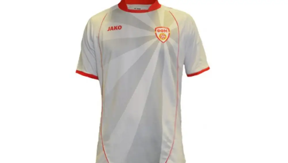 Segunda camiseta de Macedonia del Norte para la Eurocopa 2020.