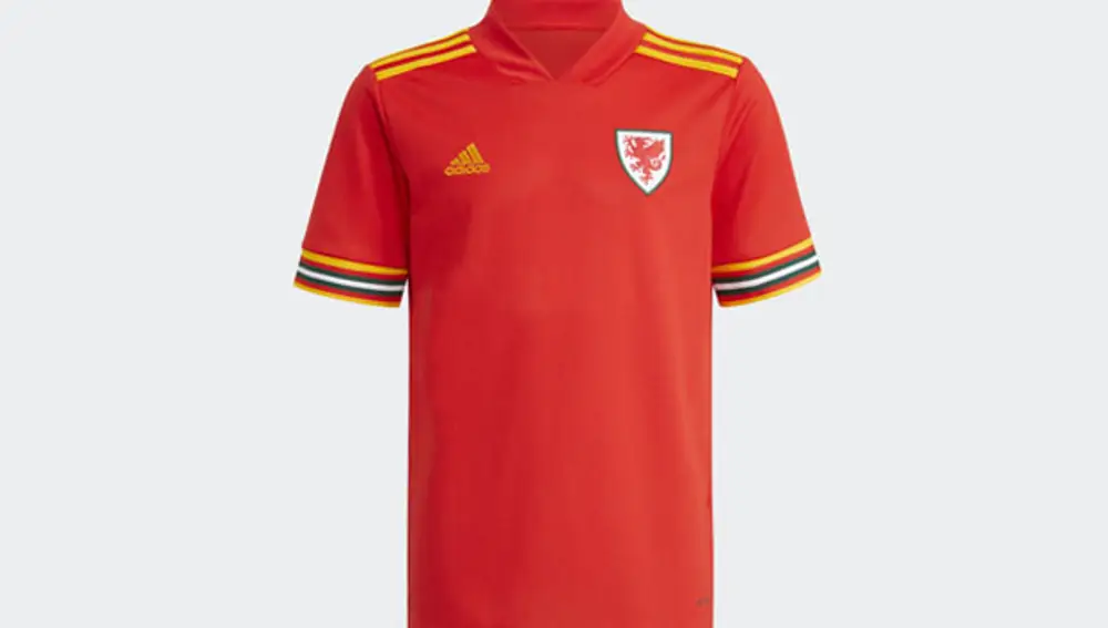 Camiseta de Gales como local para la Eurocopa 2020.
