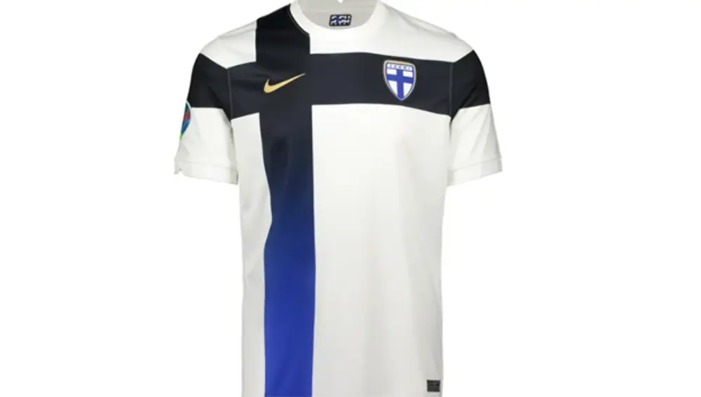 Camiseta de Finlandia como local para la Eurocopa 2020.
