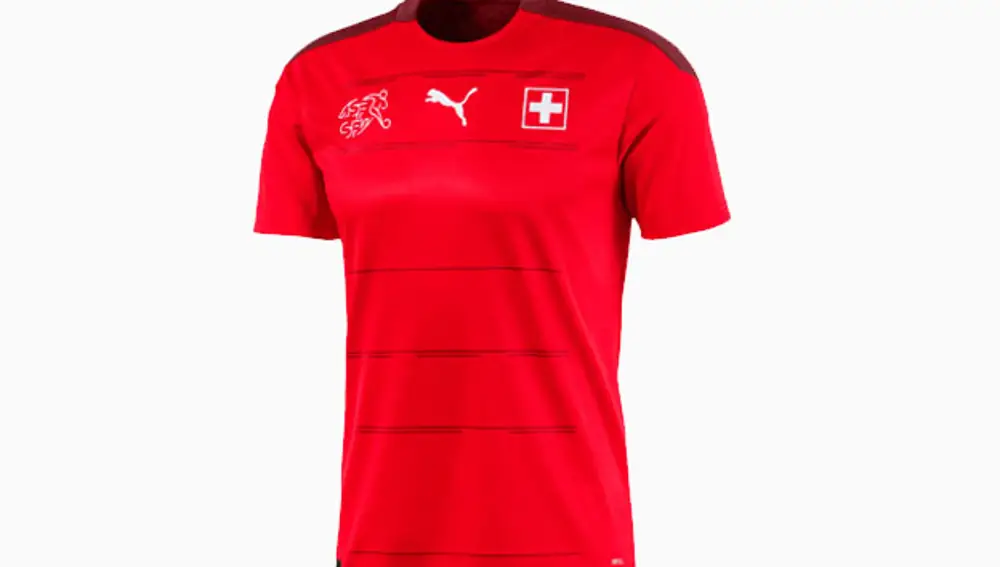 Camiseta de Suiza como local para la Eurocopa 2020.